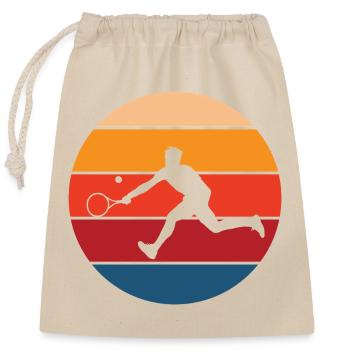 tennis - Sac cadeau en coton avec cordon (25 x 30 cm) - nature - Devant