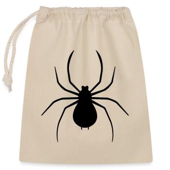 Spinne - Verschließbarer Geschenkbeutel aus Baumwolle (25x30cm) - Natur - Vorne
