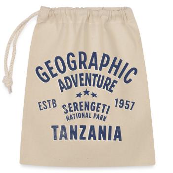 Tanzania Serengeti Geographical Adventure - Closable cotton gift bag (25x30cm) - nature - Front