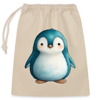 bébé pingouin, animal polaire, banquise - Closable cotton gift bag (25x30cm) - nature - Front