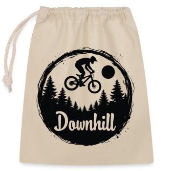 Aventure de VTT en descente dans la forêt - Sac cadeau en coton avec cordon (25 x 30 cm) - nature - Devant