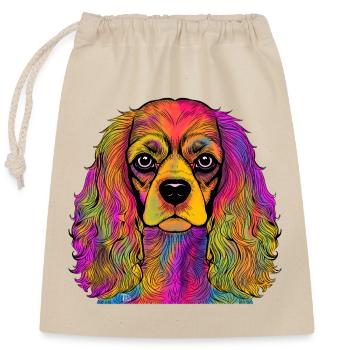 Cavalier King Charles Spaniel - Verschließbarer Geschenkbeutel aus Baumwolle (25x30cm) - Natur - Vorne