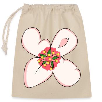 Love - Closable cotton gift bag (25x30cm) - nature - Front