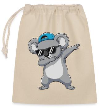 Cool Dabbing Koala Sunglasses Cartoon-Kunst - Verschließbarer Geschenkbeutel aus Baumwolle (25x30cm) - Natur - Vorne
