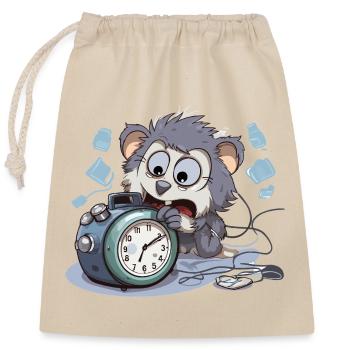 Réveil du matin Chaos Otter - Sac cadeau en coton avec cordon (25 x 30 cm) - nature - Devant