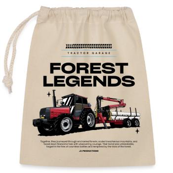 Red Tractor 05 - Closable cotton gift bag (25x30cm) - nature - Front