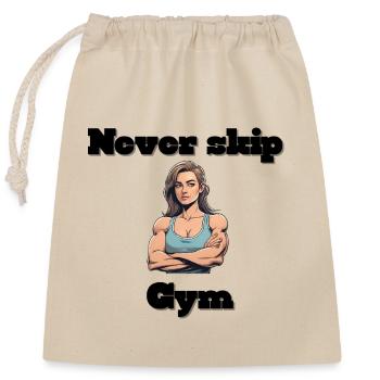 Illustration d’héroïne de forme physique forte - Sac cadeau en coton avec cordon (25 x 30 cm) - nature - Devant