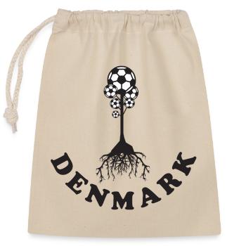 Arbre du football du Danemark - Sac cadeau en coton avec cordon (25 x 30 cm) - nature - Devant