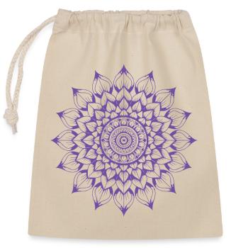 Mandala - Sac cadeau en coton avec cordon (25 x 30 cm) - nature - Devant