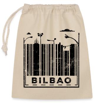 Code-barres de Bilbao - Sac cadeau en coton avec cordon (25 x 30 cm) - nature - Devant