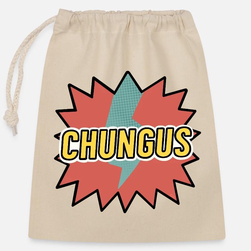 Chungus - Closable cotton gift bag (25x30cm) - nature
