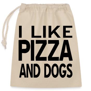 canine - Sac cadeau en coton avec cordon (25 x 30 cm) - nature - Devant