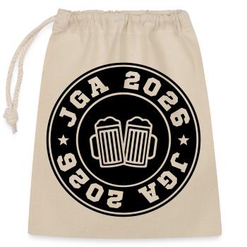 JGA 2026 - Sac cadeau en coton avec cordon (25 x 30 cm) - nature - Devant