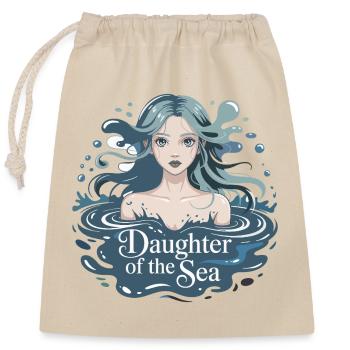 Daughter of the Sea - Closable cotton gift bag (25x30cm) - nature - Front