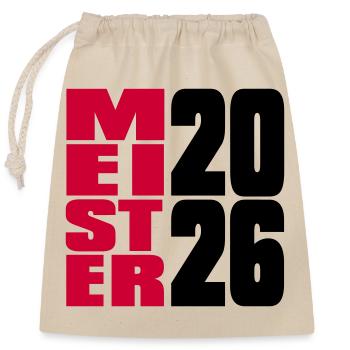Champion 2026 Championship - Closable cotton gift bag (25x30cm) - nature - Front