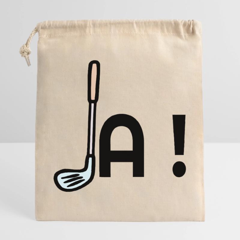 Golf Commitment Yes Closable cotton gift bag (25x30cm)