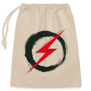 Digital Freedom - Retro Future Art - Closable cotton gift bag (25x30cm) - nature - Front