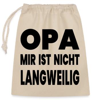 Opa - Verschließbarer Geschenkbeutel aus Baumwolle (25x30cm) - Natur - Vorne