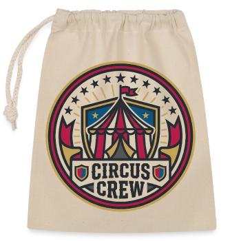 Circus Crew Funny Children's Circus - Closable cotton gift bag (25x30cm) - nature - Front