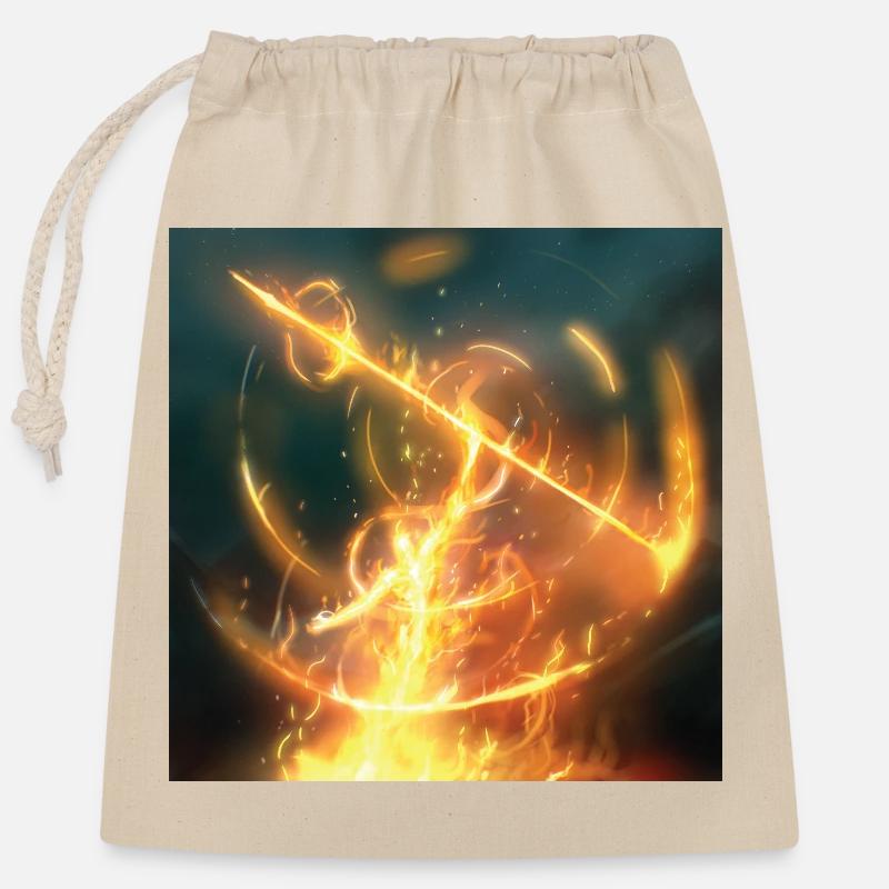 Fire Spear - Verschließbarer Geschenkbeutel aus Baumwolle (25x30cm) - Natur