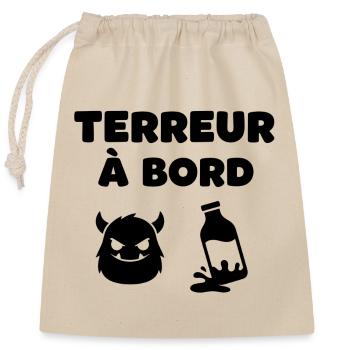 Terreur à bord - Sac cadeau en coton avec cordon (25 x 30 cm) - nature - Devant
