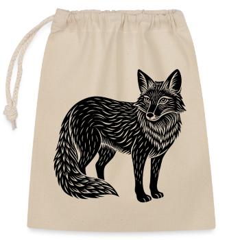 Renard - Sac cadeau en coton avec cordon (25 x 30 cm) - nature - Devant