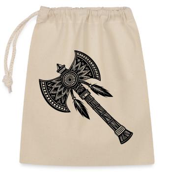 Indian axe - Closable cotton gift bag (25x30cm) - nature - Front