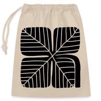 Bold Lucky Clover Linocut Design - Verschließbarer Geschenkbeutel aus Baumwolle (25x30cm) - Natur - Vorne