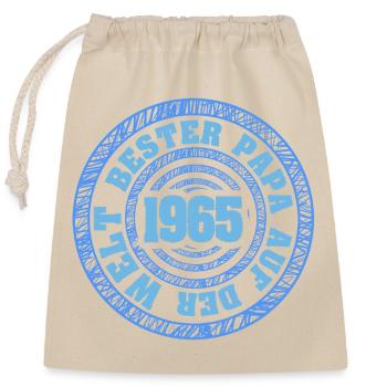 1965 - Sac cadeau en coton avec cordon (25 x 30 cm) - nature - Devant