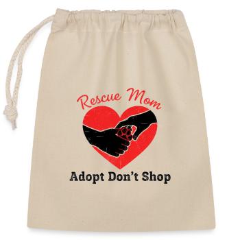 Animal Welfare Dog Paw Logo - Closable cotton gift bag (25x30cm) - nature - Front