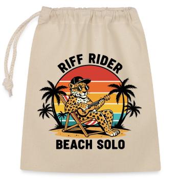Jaguar Riff Rider Beach Solo Ukulélé - Sac cadeau en coton avec cordon (25 x 30 cm) - nature - Devant