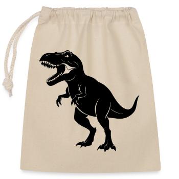 Tyrannosaure rex - Sac cadeau en coton avec cordon (25 x 30 cm) - nature - Devant