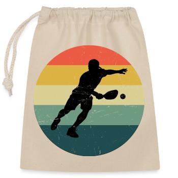 Pickleball player Motiv rund um pickleball athlete - Verschließbarer Geschenkbeutel aus Baumwolle (25x30cm) - Natur - Vorne
