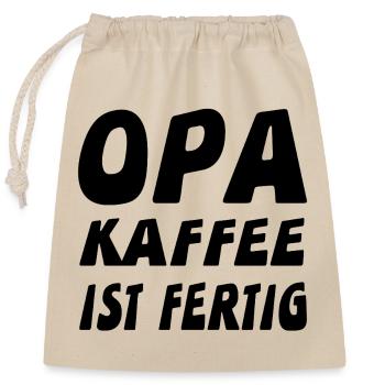 Opa - Verschließbarer Geschenkbeutel aus Baumwolle (25x30cm) - Natur - Vorne