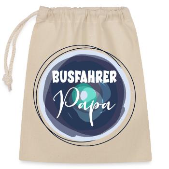 Bus driver dad - Closable cotton gift bag (25x30cm) - nature - Front