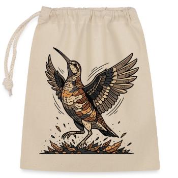 Bécasse des Bois Sauvage Nature Forêt Décollage - Sac cadeau en coton avec cordon (25 x 30 cm) - nature - Devant