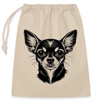 Chihuahua - Sac cadeau en coton avec cordon (25 x 30 cm) - nature - Devant