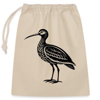 Curlew Bird - Closable cotton gift bag (25x30cm) - nature - Front