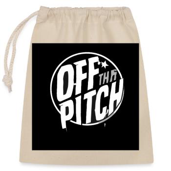 Off the Pitch Circle Logo - Verschließbarer Geschenkbeutel aus Baumwolle (25x30cm) - Natur - Vorne