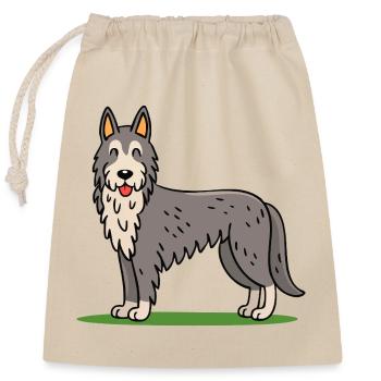 Irish Wolfhound (comic) - Closable cotton gift bag (25x30cm) - nature - Front