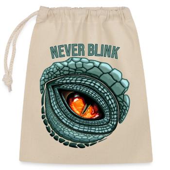 Primal Predator Eye - NEVER BLINK - Closable cotton gift bag (25x30cm) - nature - Front