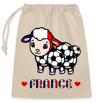France Mounton Enfants Football - Sac cadeau en coton avec cordon (25 x 30 cm) - nature - Devant