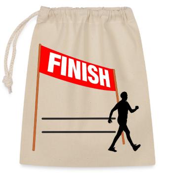 Marche Finish Custom Men - Sac cadeau en coton avec cordon (25 x 30 cm) - nature - Devant