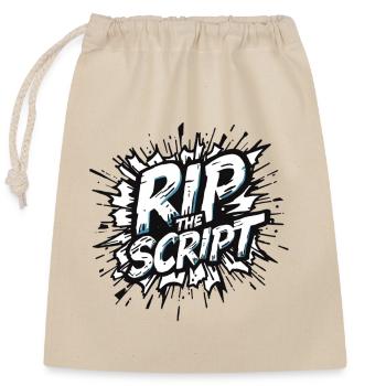 Rip the Script Burst - Closable cotton gift bag (25x30cm) - nature - Front