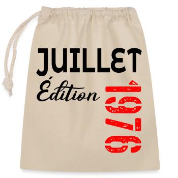July 1976 - 50th Anniversary - Closable cotton gift bag (25x30cm) - nature - Front