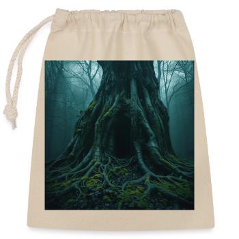 Ancient Oak – Eingang zur Unterwelt - Verschließbarer Geschenkbeutel aus Baumwolle (25x30cm) - Natur - Vorne