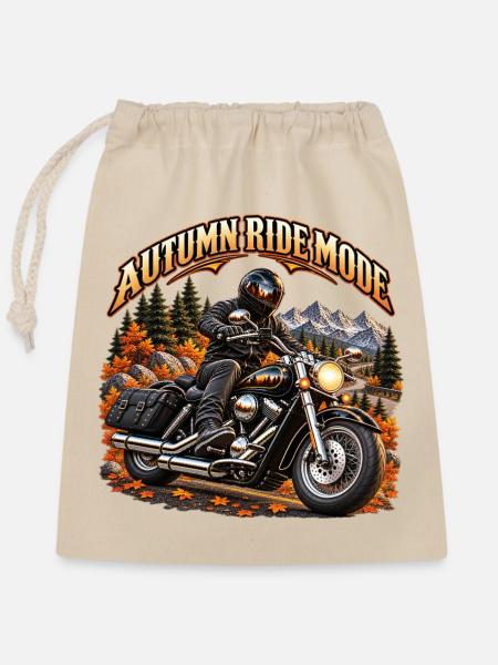 Autumn Ride Mode - Verschließbarer Geschenkbeutel aus Baumwolle (25x30cm) - Natur