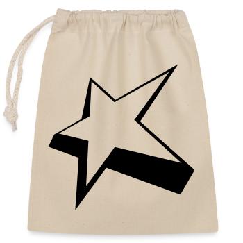 Star - Sac cadeau en coton avec cordon (25 x 30 cm) - nature - Devant