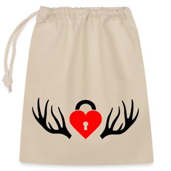 Cuckold - Closable cotton gift bag (25x30cm) - nature - Front