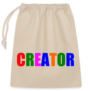 Creator - Sac cadeau en coton avec cordon (25 x 30 cm) - nature - Devant